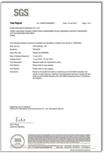 产品SGS报告_质保体系_深圳市飞升轴承有限公司
