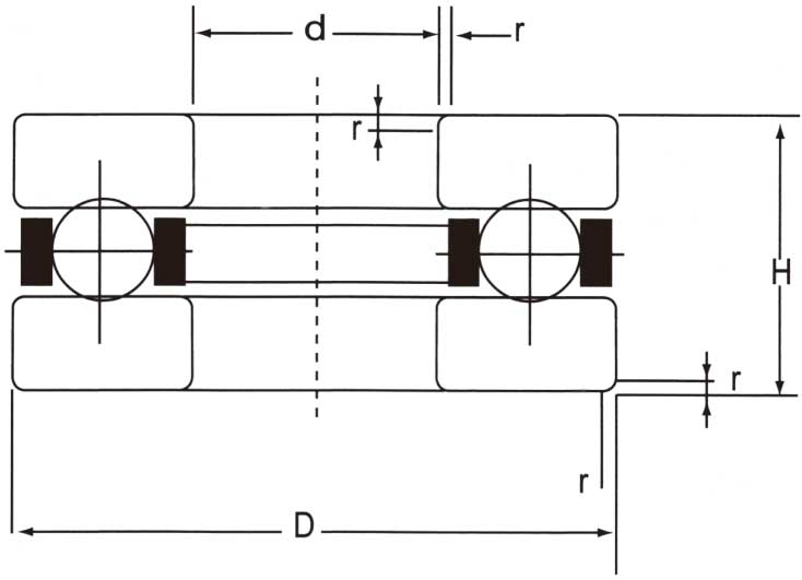 F4-10M-平面推力球轴承结构说明